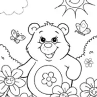 Care Bear Adventure in the Enchanted Garden Coloring Page