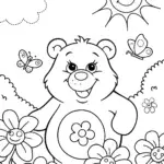Care Bear Adventure in the Enchanted Garden Coloring Page
