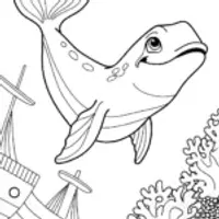 Godzilla’s Underwater Adventure Coloring Page
