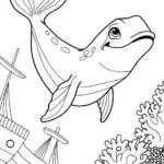 Godzilla’s Underwater Adventure Coloring Page