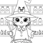 Kuromi’s Enchanted Potion Lab Coloring Page