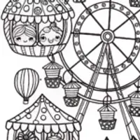Cupcake Chic Carnival Adventure Coloring Page