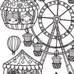 Cupcake Chic Carnival Adventure Coloring Page
