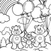 Care Bears Balloon Festival Coloring Page