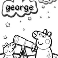 Peppa Pig’s Starry Adventure Coloring Page