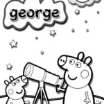 Peppa Pig’s Starry Adventure Coloring Page
