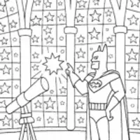 Batman and the Puzzle of the Stars Coloring Page