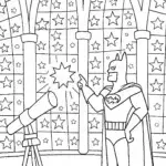 Batman and the Puzzle of the Stars Coloring Page