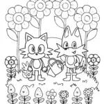 Sonic and Tails’ Garden Adventure Coloring Page