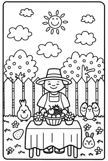 A coloring page of Luigi’s Gardening Gala Coloring Page