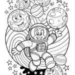 Sonic’s interstellar escapade coloring page