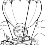 Strawberry Shortcake’s Berry Balloon Adventure Coloring Page
