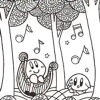 Kirby and the Enchanted Music Festival Coloring Page