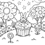 Cupcake Chic’s Magical Garden Adventure Coloring Page
