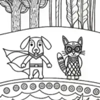Super Hero Pets Rescue Mission Coloring Page