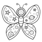 Butterfly Universe Explorer Coloring Page