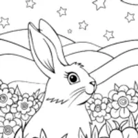 Banban’s Starry Garden Adventure Coloring Page