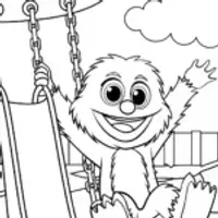 Huggy Wuggy Puzzle Playground Coloring Page