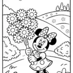 Minnie Mouse and the Enchanted Paintbrush Coloring Page