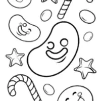 Joyful Juggling Jellybean Coloring Page
