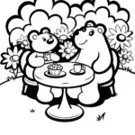 Care Bears’ Cozy Tea Party Coloring Page