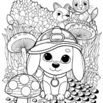 Puppy on a Treasure Hunt Coloring Page