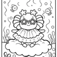 Axolotl’s Underwater Dreamscape Coloring Page