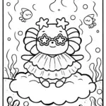 Axolotl’s Underwater Dreamscape Coloring Page