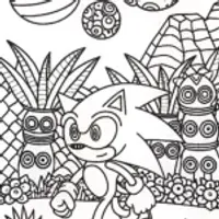 Sonic’s Galactic Adventure Coloring Page