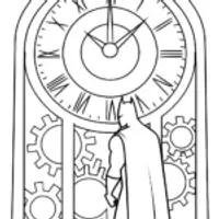 Batman in the Enchanted Clock Tower Coloring Page