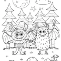 The Enchanted Monster Dance Coloring Page