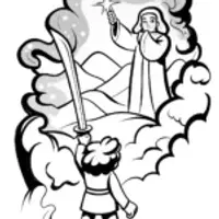 Demon Slayer’s Oath with Spirit Guardian Coloring Page