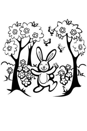 A coloring page of Banban’s Sylvan Dance Coloring Page