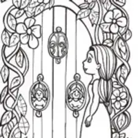 Jasmine’s Secret Garden Coloring Page