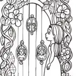 Jasmine’s Secret Garden Coloring Page