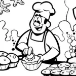 Captain Barnacles’ Underwater Bakery Coloring Page