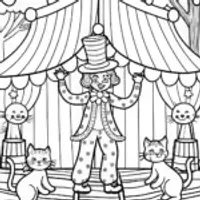 Gabby’s Cat Circus Extravaganza Coloring Page