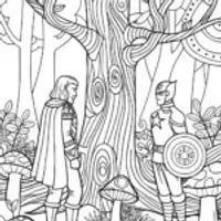 Thor and Captain America in the Enchanted Forest