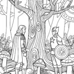 Thor and Captain America in the Enchanted Forest