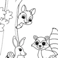 Enchanting Forest Friends Coloring Page