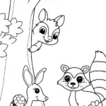 Enchanting Forest Friends Coloring Page