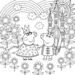Peppa Pig’s Enchanted Adventure Coloring Page