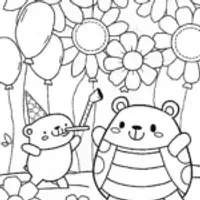 Squishmallow garden celebration coloring page