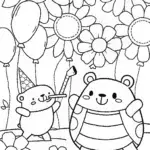Squishmallow garden celebration coloring page