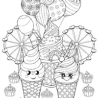 The Ice Cream Carnival Coloring Page