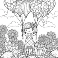 Strawberry Shortcake’s Berry Balloon Festival Coloring Page