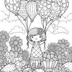 Strawberry Shortcake’s Berry Balloon Festival Coloring Page