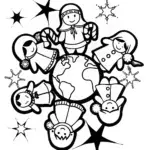 festive holiday celebrations worldwide coloring page