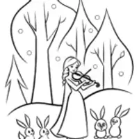 Elsa’s Enchanted Ice Concert Coloring Page