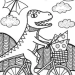 Dino Delivery Service Coloring Page